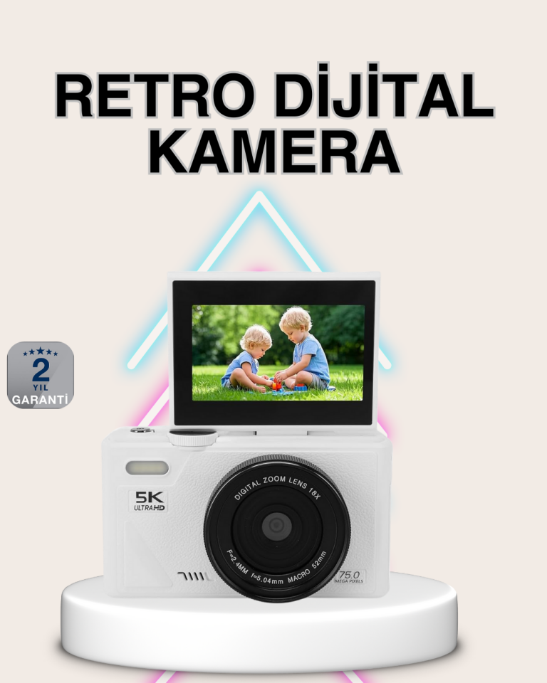 5K Dijital Kamera Otofokus WiFi Aktarım ve 18x Dijital Zoom - Lisinya