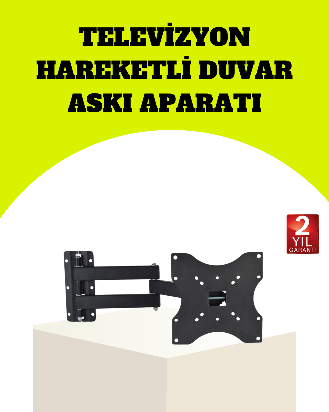 VESA Uyumlu Hareketli TV Askı Aparatı Kolay Montaj - Lisinya