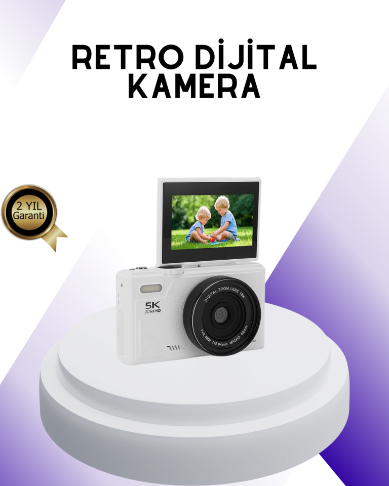 5K UHD Dijital Kamera WiFi Bağlantılı Otofokus 18x Zoom Taşınabilir - YamanHobi
