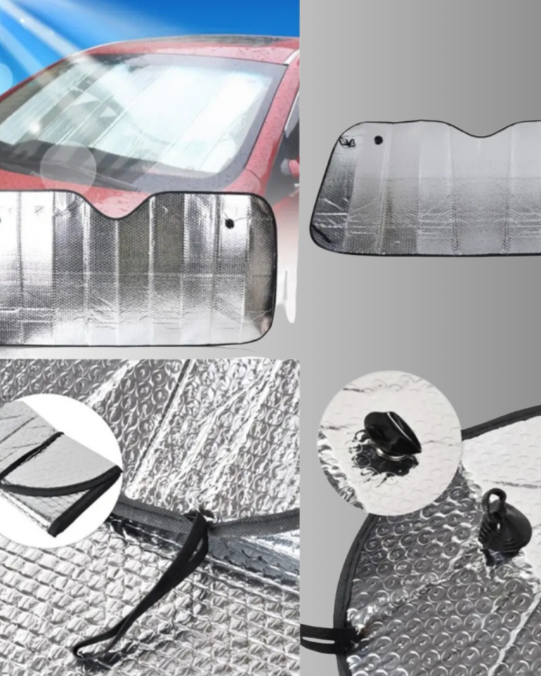 Metalize Reflektörlü Katlanabilir Araç Güneşliği – Yüksek Performanslı Isı ve UV Koruması - Lisinya