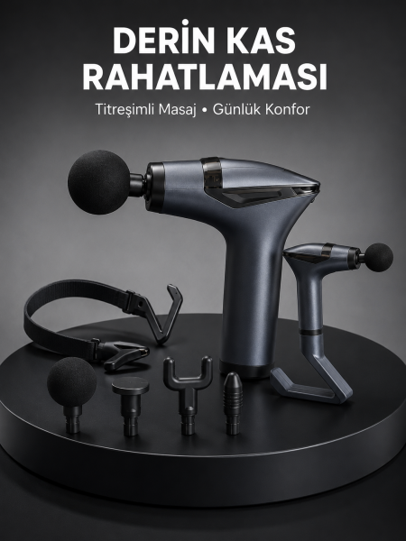 Taşınabilir 3in1 Masaj Aleti Şarjlı Titreşimli Esneme Bantlı Yeni Nesil - Lisinya