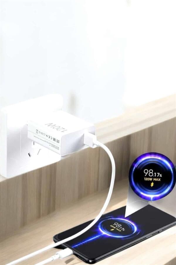 120W Şarj Aleti Type-C Uyumlu Turbo Şarj Aleti - Lisinya
