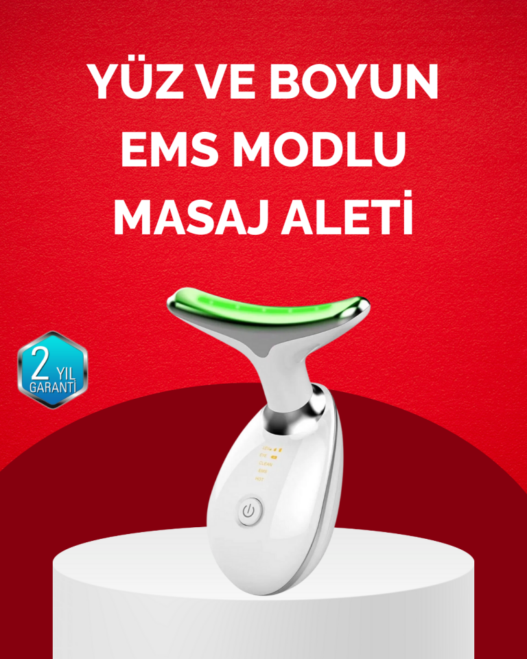 USB Şarjlı LED Işık Terapili Yüz Boyun Bakım Cihazı - Lisinya