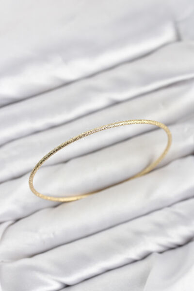 CM Gold Renk Simli Model 65 mm Bilezik - Lisinya