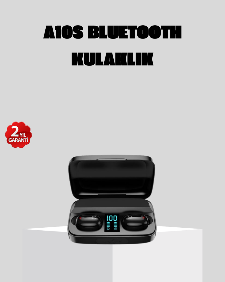 YamanHobi A10s TWS Bluetooth Kulaklık 1800 mAh Powerbank Özellikli Beyaz