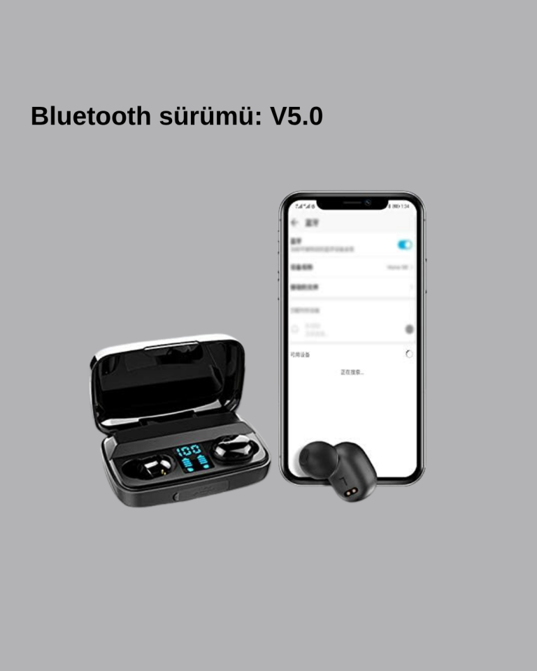 YamanHobi A10s TWS Bluetooth Kulaklık 1800 mAh Powerbank Özellikli Beyaz
