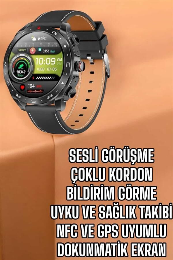 Akıllı Saat Nabız Ölçer Uyku Takibi Sesli Görüşme Bildirim Görme - YamanHobi
