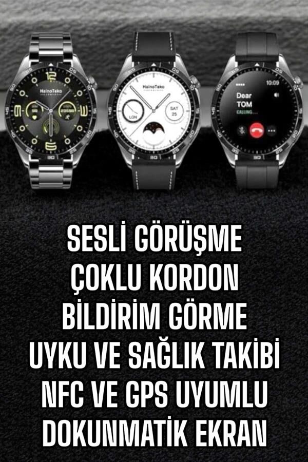 Akıllı Saat Titreşimli Pusula Nabız ve Tansiyon Ölçer NFC Uyumlu - YamanHobi