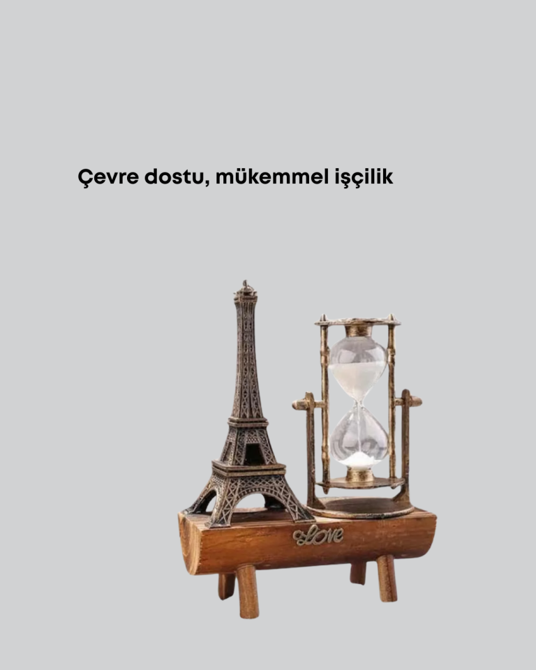 Ev, Ofis ve Kafeler İçin Retro Ahşap Kum Saati Dekorasyonu - Lisinya