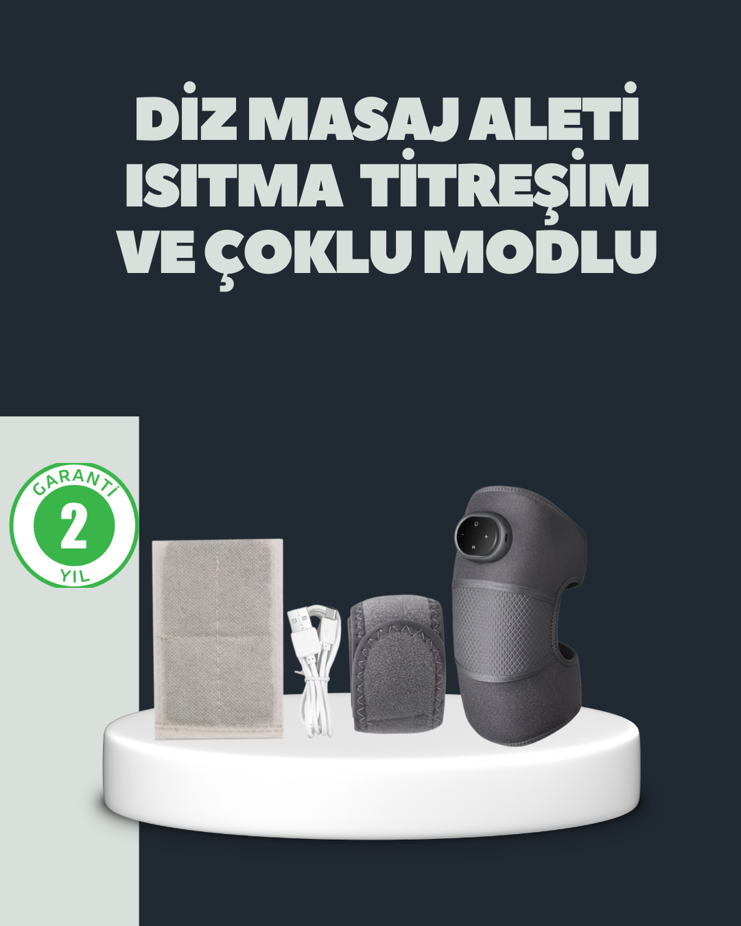 Isıtmalı Titreşimli Diz Masaj Cihazı 3D Rezonans Teknolojili - Lisinya
