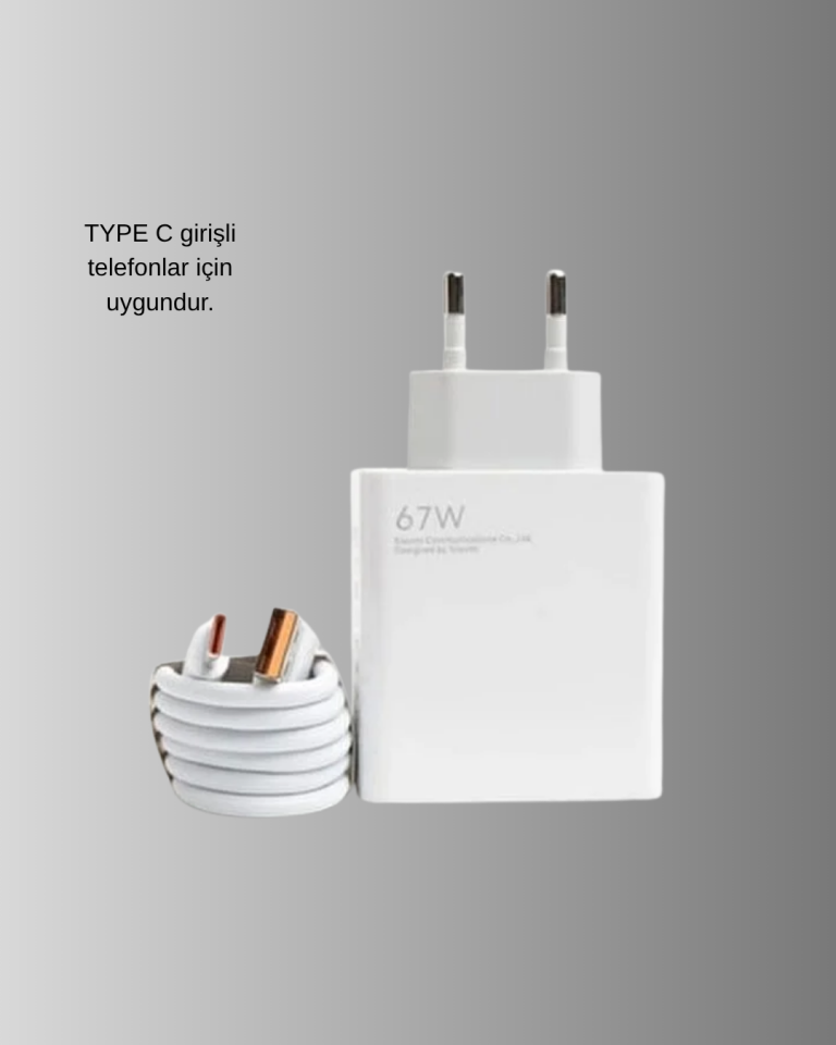 67W Type-C Turbo Şarj Cihazı – Aşırı Akım ve Isı Koruması, Seyahat Uyumlu - Lisinya