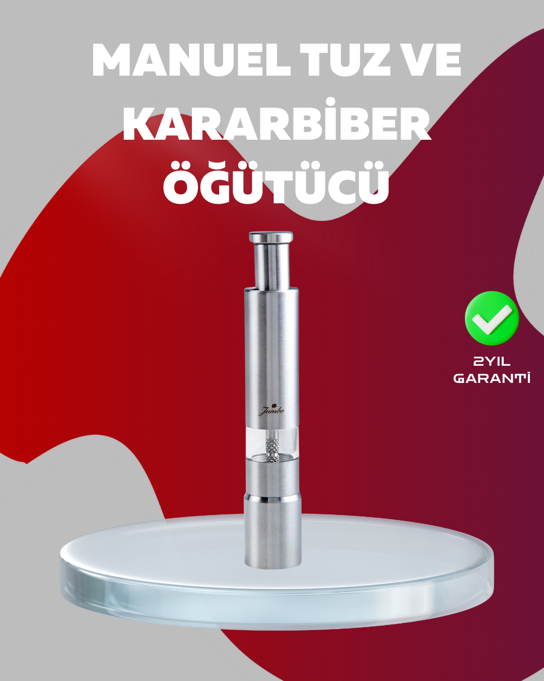 Ergonomik Tasarımlı, Nem Geçirmez Kapaklı Baharat Öğütücü - Lisinya