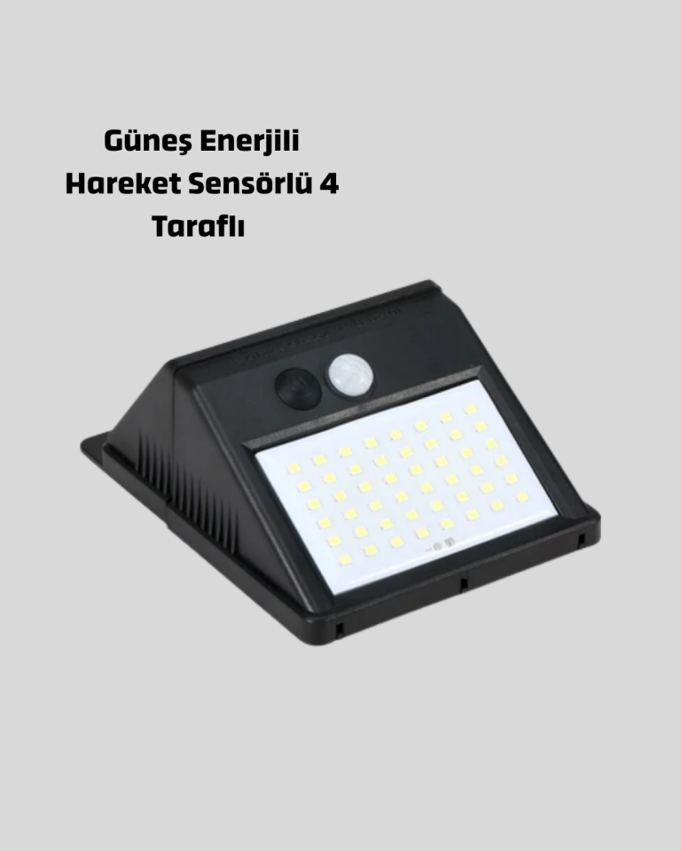 Solar LED Bahçe Aydınlatma – Hareket Sensörlü, Güneş Paneliyle Şarj Olan, IP65 Dayanıklı - Lisinya
