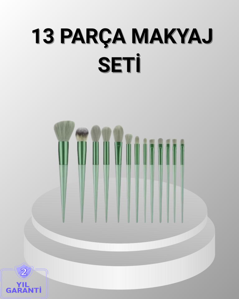 13 Parça Makyaj Fırça Seti – Ergonomik, Dökülme Yapmayan, Taşınabilir - Lisinya