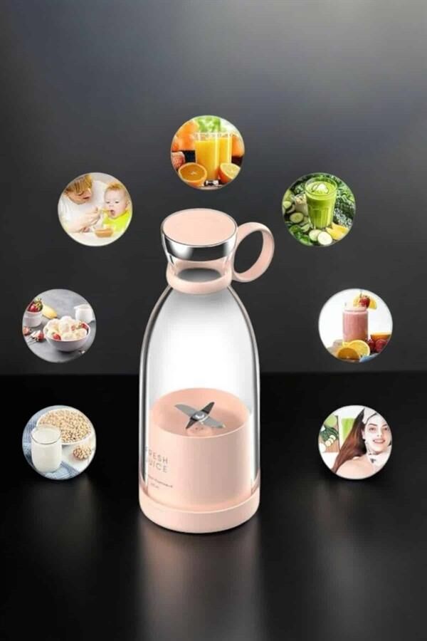 El Blender Taşınabilir Meyve Blender Şarj Edilebilir Taşınabilir Blender Elektrikli - Lisinya