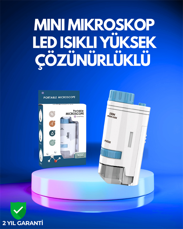 PMMA Optik Lensli Kompakt Taşınabilir Mikroskop - Lisinya