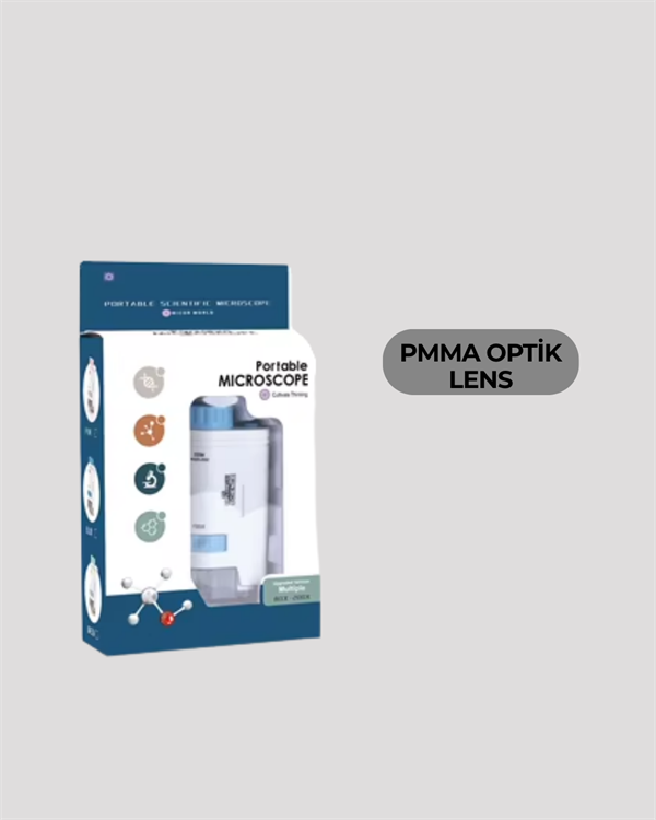 PMMA Optik Lensli Kompakt Taşınabilir Mikroskop - Lisinya