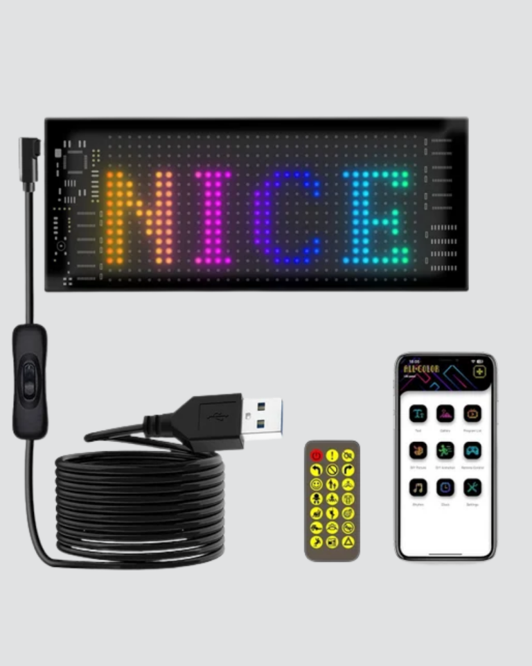 5V USB Akıllı Piksel LED Panel – Mobil Uygulama Kontrollü, Renkli Işık Efektli - Lisinya