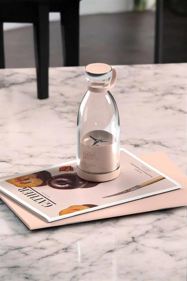 Bardak Blender Smoothie Meyve Sıkacağı Şarjlı Cam Taşınabilir - Lisinya