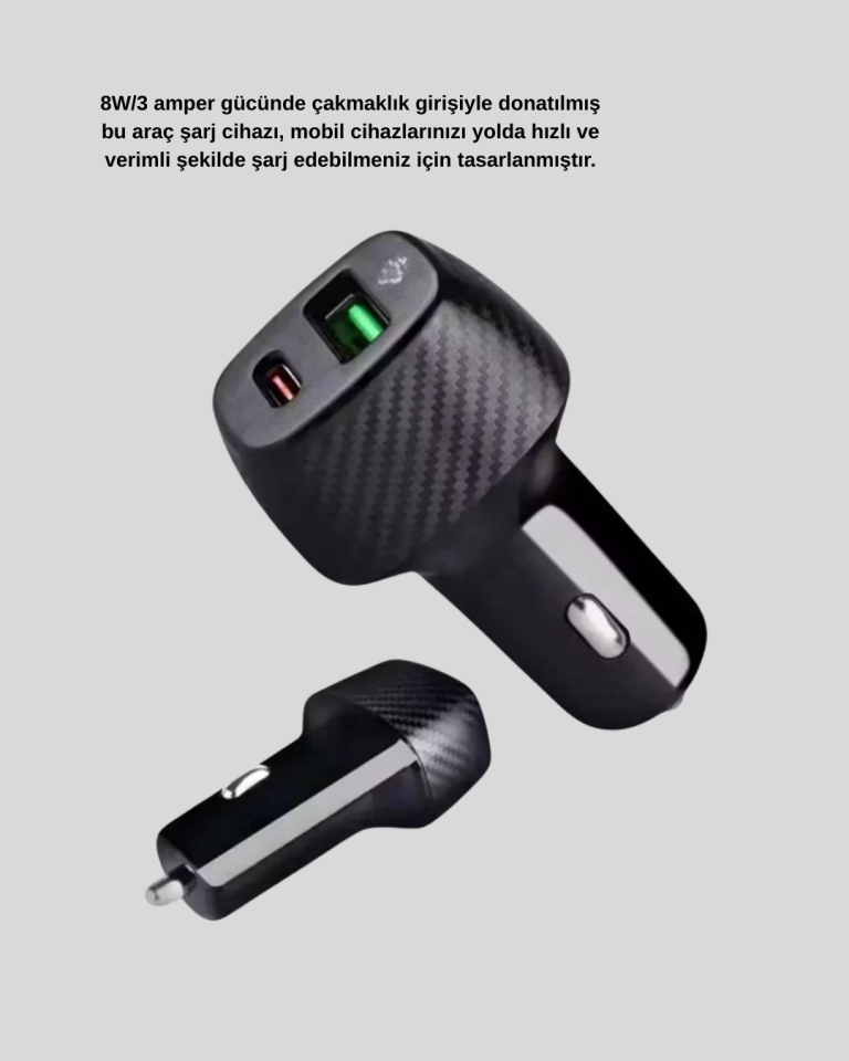 Bluetooth AUX Çevirici ve PD Destekli Araç Şarj Cihazı 2’li Set - Lisinya