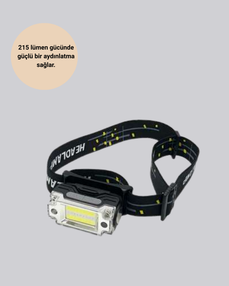 USB Şarjlı Mini LED KAFA Feneri 50m Odak 150m Geniş Aydınlatm - Lisinya