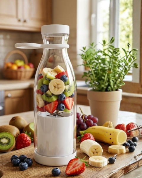 USB Şarjlı Mini Blender Taşınabilir Smoothie Yapıcı 380 ml Pratik Kullanım