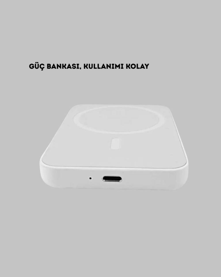 5000mAh Manyetik Powerbank – iPhone Serisi İçin Taşınabilir Kablosuz Şarj Cihazı - Lisinya