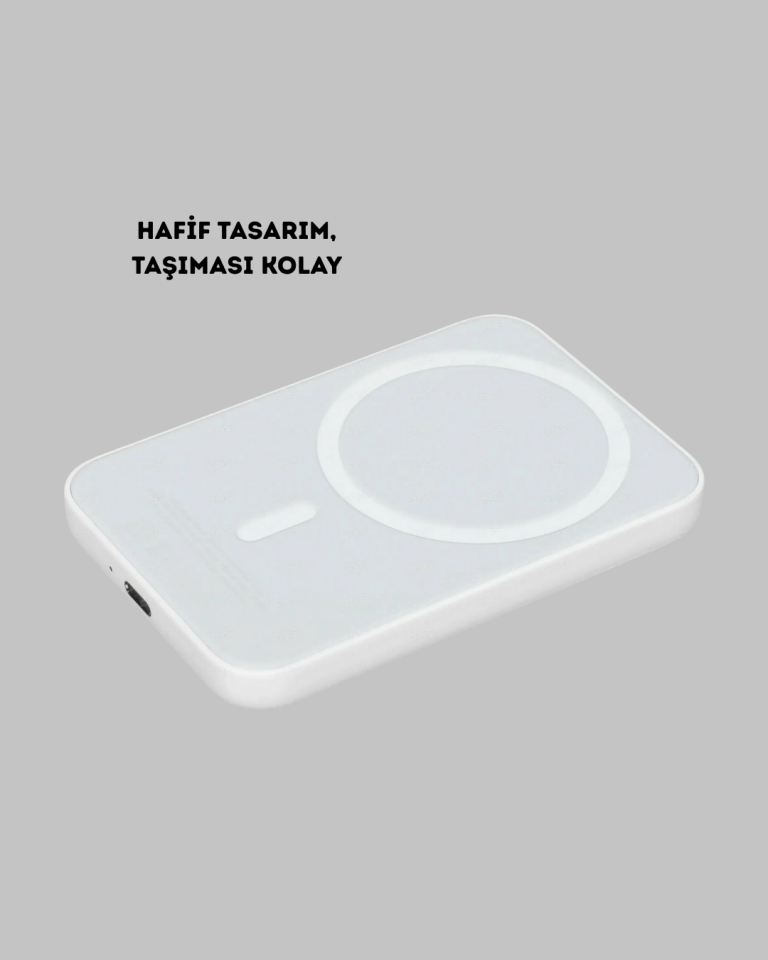 5000mAh Manyetik Powerbank – iPhone Serisi İçin Taşınabilir Kablosuz Şarj Cihazı - Lisinya