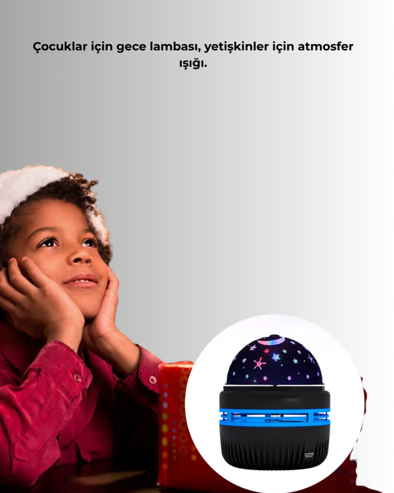 YamanHobi Galaxy Projektörlü Gece Lambası USB Bağlantılı
