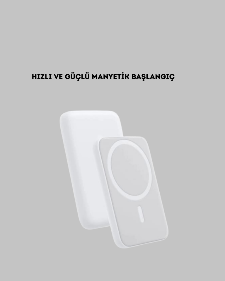 MagSafe Uyumlu Kablosuz Powerbank – Güçlü Mıknatıs, Hızlı Şarj, Kompakt Tasarım - Lisinya