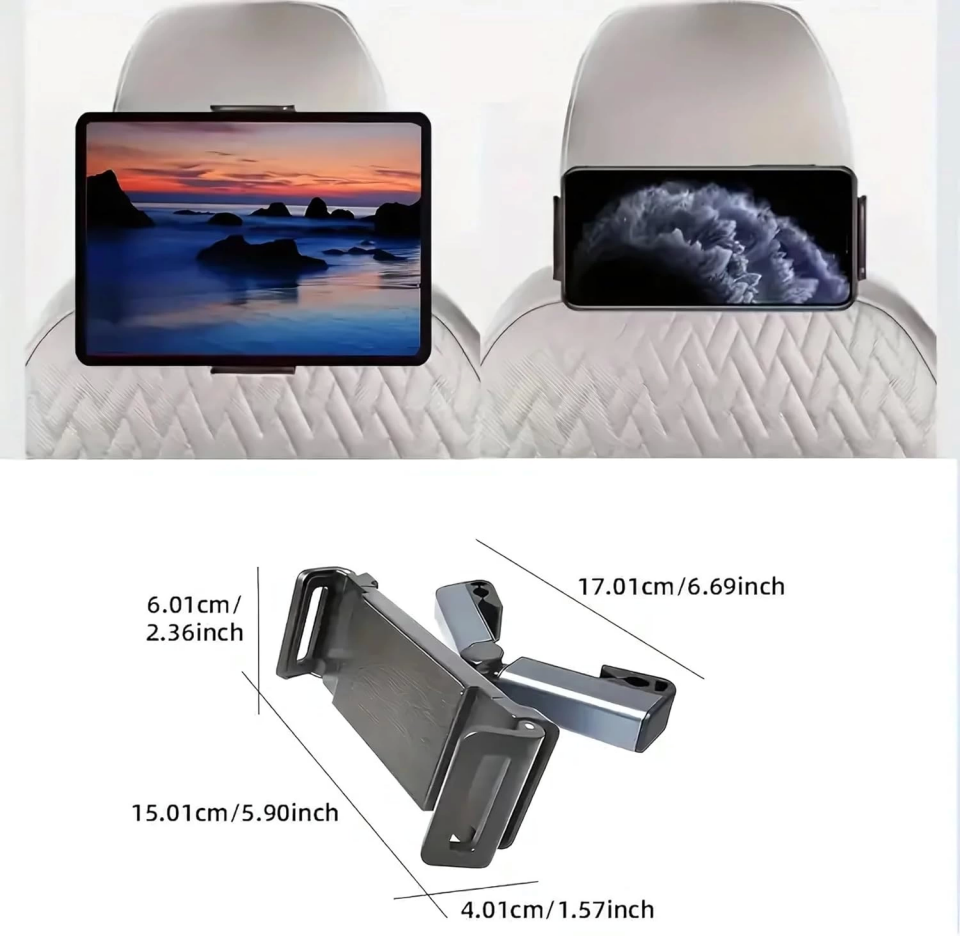 Araç Koltuk Arkası Tablet Tutucu, Telefon Tutucu, Tablet/Telefon Tutucu, 360° iPad Pro 12.9 Mini Air, Galaxy Tab A A7 S7, Switch, Surface, 4,7-12,9 inch ile uyumlu ( Lisinya )