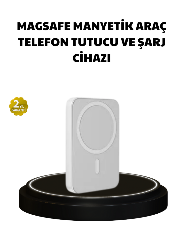 Manyetik Kablosuz Powerbank – iPhone 12/13/14/15 Uyumlu, Hızlı Şarjlı, Ultra Hafif - Lisinya