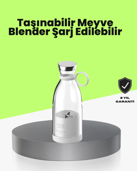 4 Bıçaklı Gıda Sınıfı Paslanmaz Çelik Taşınabilir Blender