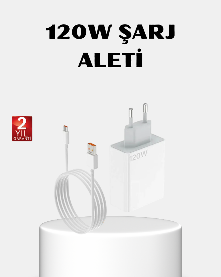 120W Type-C Hızlı Şarj Adaptörü – Akıllı Koruma ve Turbo Güç Desteği - Lisinya