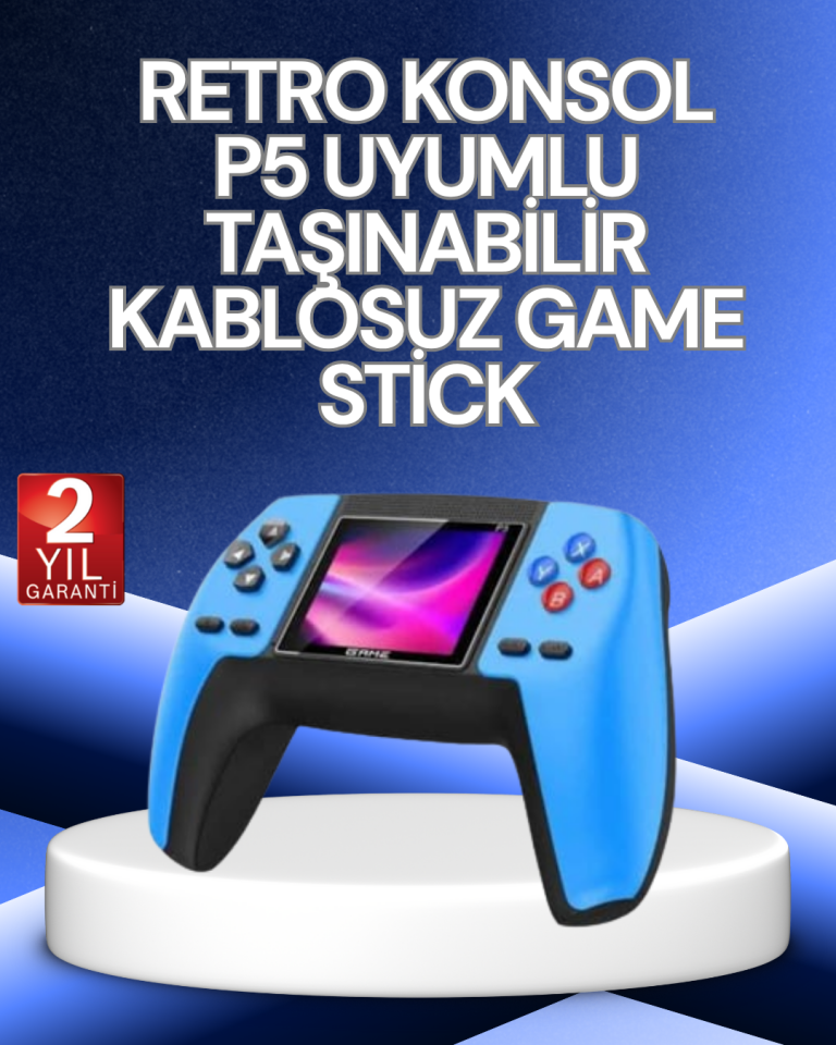 P5 Retro GamePad | 520 Klasik Oyunlu Mini Oyun Konsolu - Lisinya