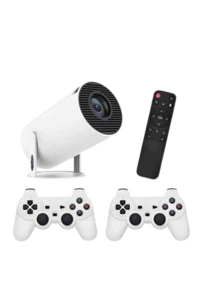4K Wireless Çift Kollu Kumandalı Oyun Projeksiyonu Retro Video Oyunu Yeni Nesil