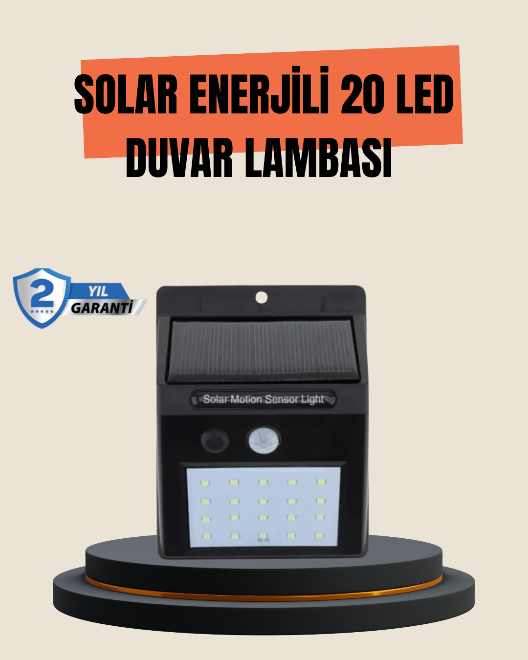 4 Modlu Solar LED Bahçe ve Garaj Lambası - Lisinya
