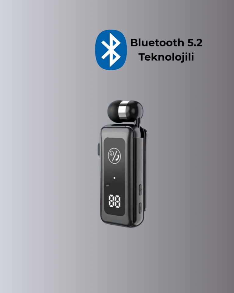 Dijital Ekranlı ve Hızlı Şarjlı Bluetooth 5.2 Makaralı Kulaklık - Lisinya