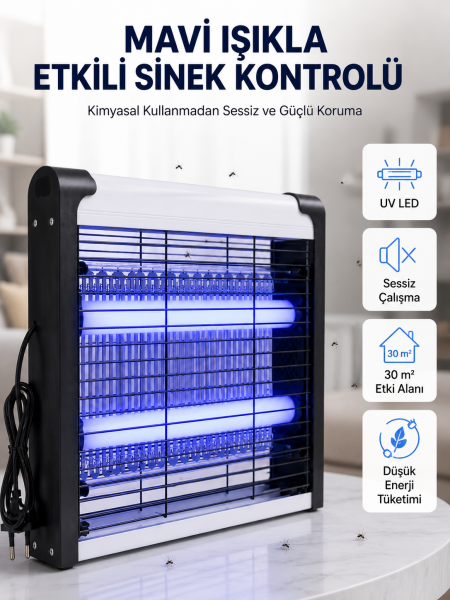 Enerji Tasarruflu Elektrikli Sinek Öldürücü Güvenli ve Etkili Koruma - Lisinya