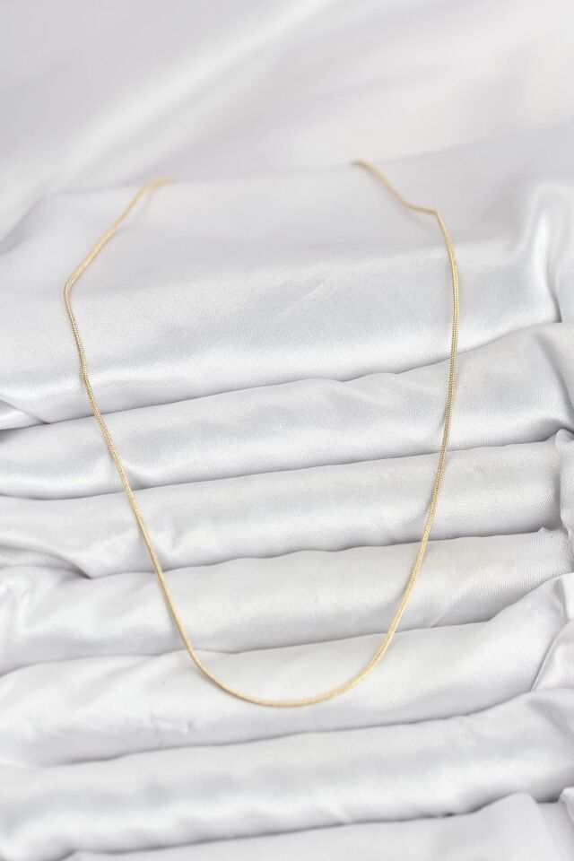 CM 14K Gold Renk Yılan Zincir Model Kadın Kolye - Lisinya