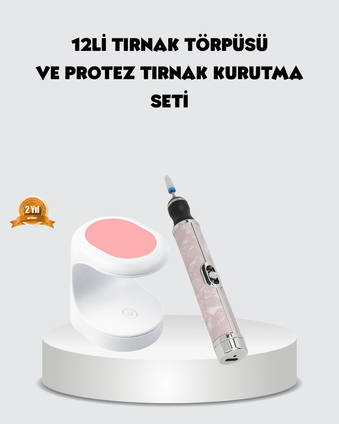 20.000 RPM Tırnak Matkabı + Mini LED Oje Kurutma Cihazı Seti - Lisinya