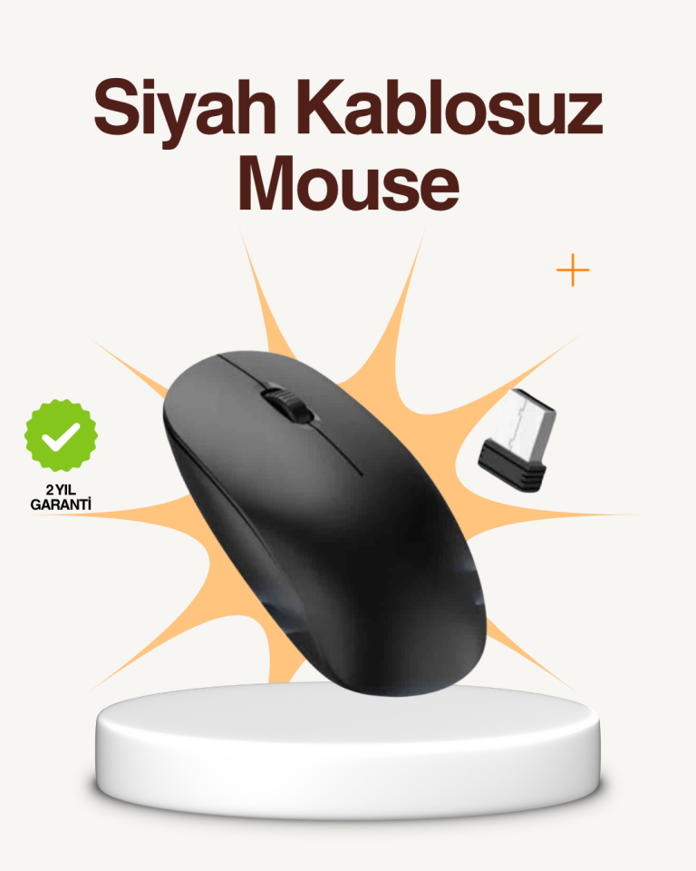 Kablosuz Sessiz Mouse – Ayarlanabilir DPI ve USB Bağlantılı - Lisinya