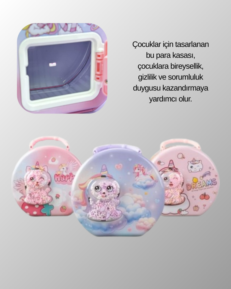 Eğitici Çocuk Para Kasası Kişisel Eşya ve Para Saklama - Lisinya