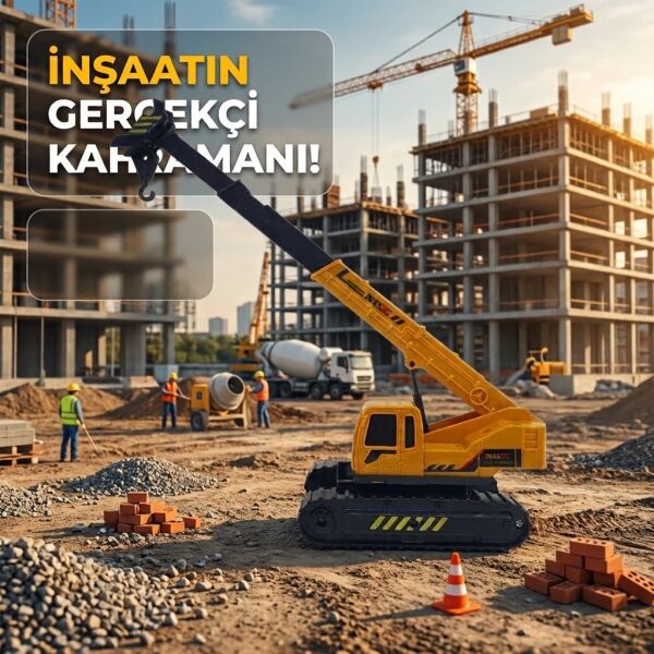 İş Makinası Vinç - Tekerlekli 21cm - 706-31 (Lisinya)