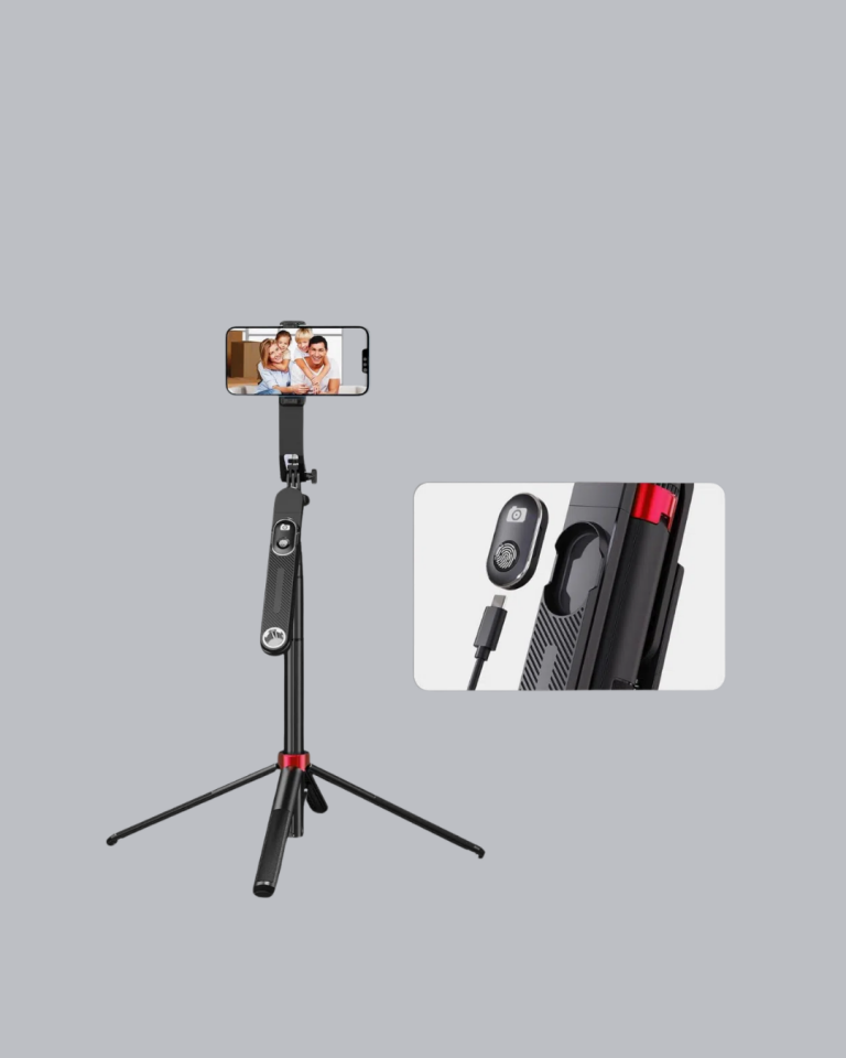 Vlog ve Canlı Yayın İçin Çift Yaka Mikrofonu ve Tripodlu Selfie Çubuğu Seti - Lisinya