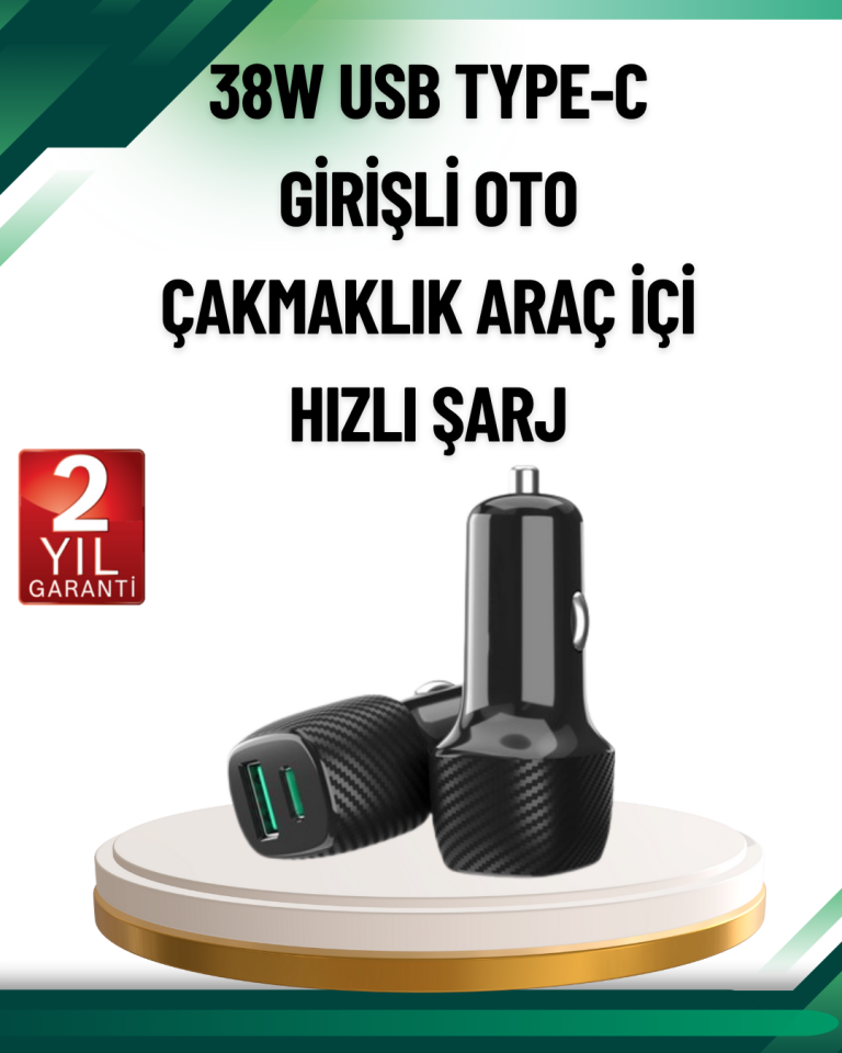 3A Güç Kapasiteli USB & Type-C Çakmaklık Şarj Adaptörü - Lisinya