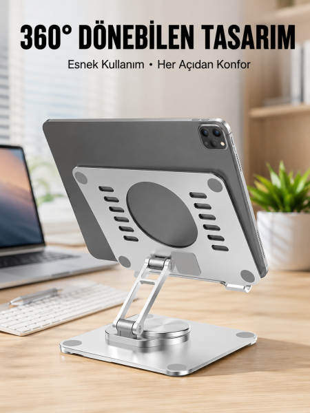 Çift Eksenli Ayarlanabilir Tablet Destek Standı Yeni Nesil - Lisinya
