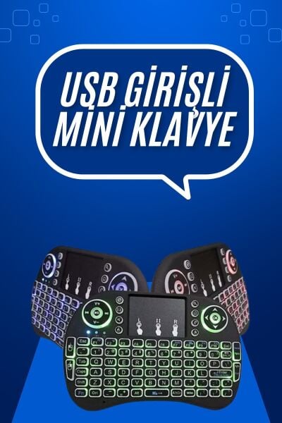Mini Klavye Gaming Pc Playstation Ledli Mouse Rgb Mouse Bluetooth Usb