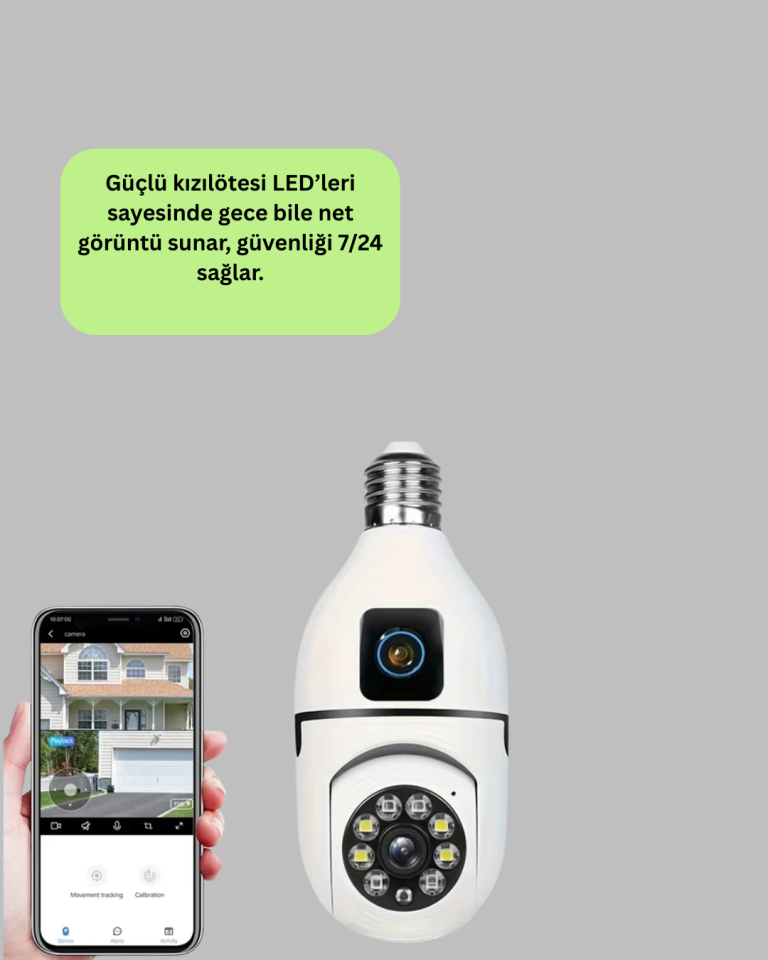 YamanHobi 1080P WiFi Ampul Kamera 2MP
