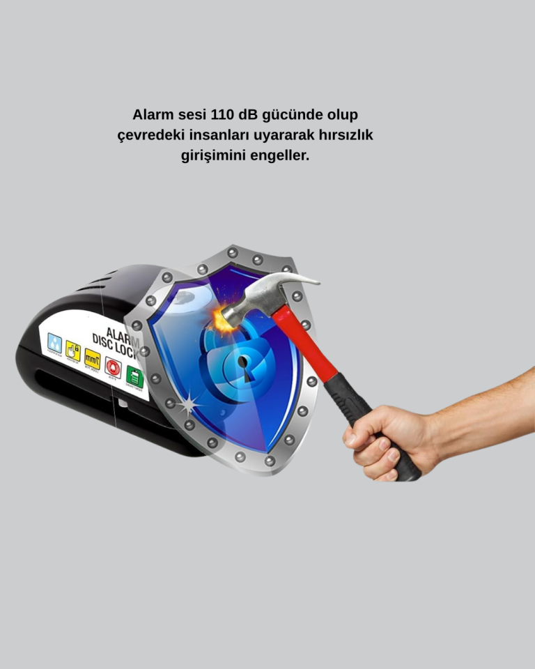 Motosiklet ve Günlük Kullanım İçin Bluetooth Hoparlör ve Disk Kilidi Seti - Lisinya